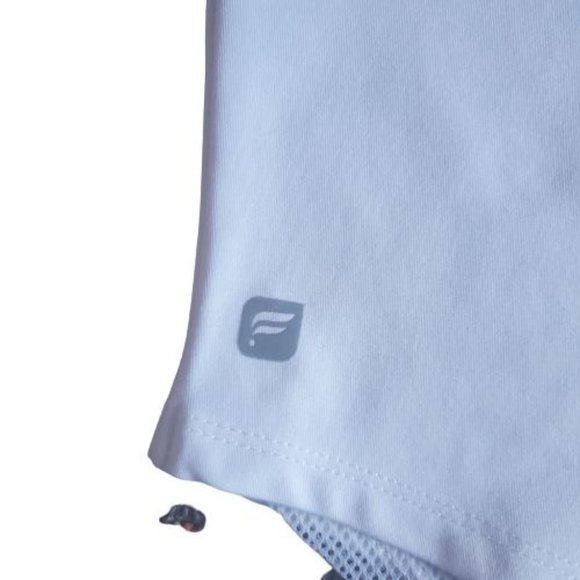 Fabletics Women's Activewear White Vanessa Mesh Back Athletic Top Size Medium - Picture 7 of 13